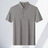 Men's Striped Polo Shirt – Breathable Summer Style