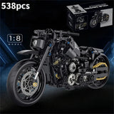 Technical MOC Construction Bricks Motorcycle Model Creative Building Kit Assembly Toys Educational Gift for Children Boys Girls