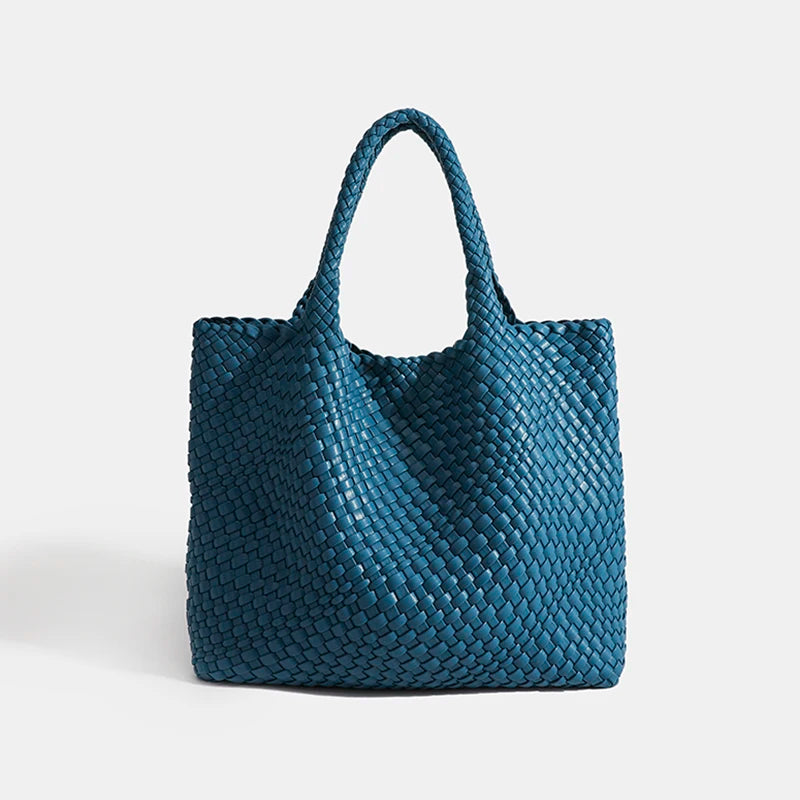 Designer Knitting Fashion Ladies Handbags And PU leather Large-capacity Women's single-shoulder bag Beach Travel Bags