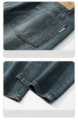 Spring Autumn American Retro Straight Jeans Men Streetwear Korean Fashion Loose Baggy Wide Leg Denim Pants Male Casual Trousers