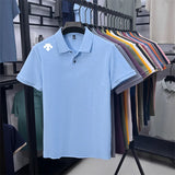 Men's Luxury Cotton Polo | Geometric Print Summer Shirt