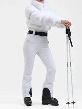 Women’s Faux Fur Trim Ski Jumpsuit