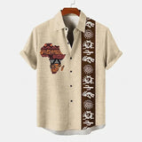 Men's Retro Hawaiian Print Short Sleeve Casual Shirt