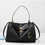 Minimalist Luxury Korean Soft Leather Flap Bag Women Detachable Crossbody Strap Large Capacity Office Daily Commuter Hand Purse