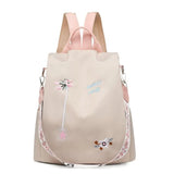 Women Oxford Backpack Casual Embroidery Bag Designer Female Large Capacity Travel Waterproof Handbag Shopping Knaps School Bag