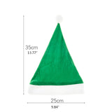 Velvet Santa Hat for Adults & Kids – Green