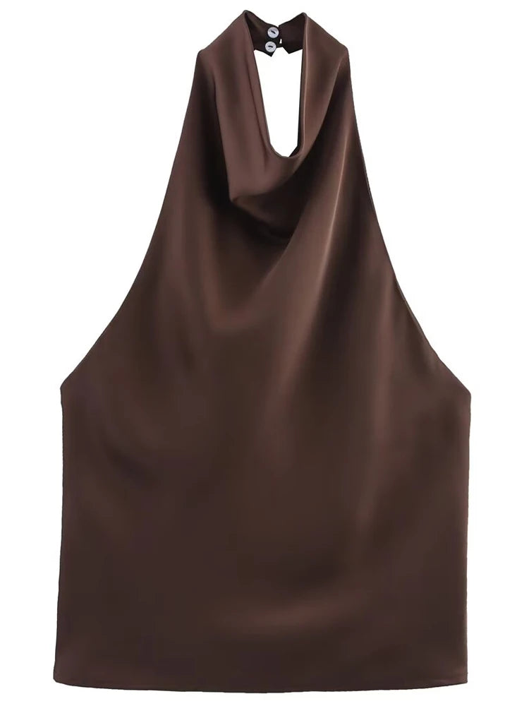 Women's Halter Backless Vest Top