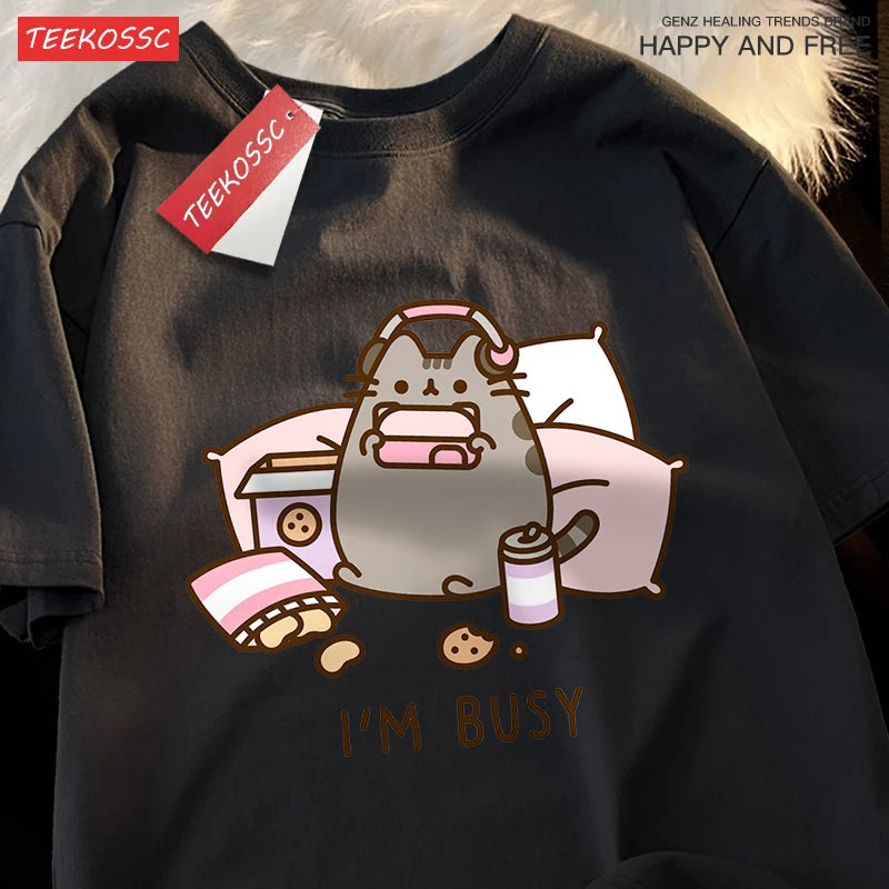 "Sorry I’M Busy" Gamer Cat T-Shirt