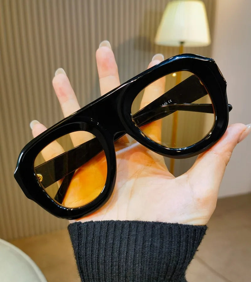 Women's Square Acetate Sunglasses – UV400 & Polarized