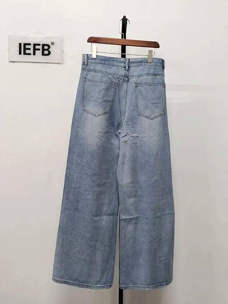 Men’s Vintage Gradient Wide-Leg Jeans