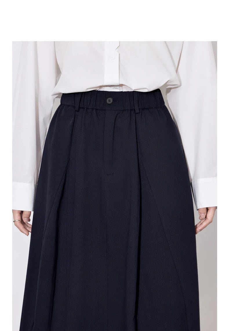 Toyouth Women's Cotton A-Line Midi Skirt | S–XL