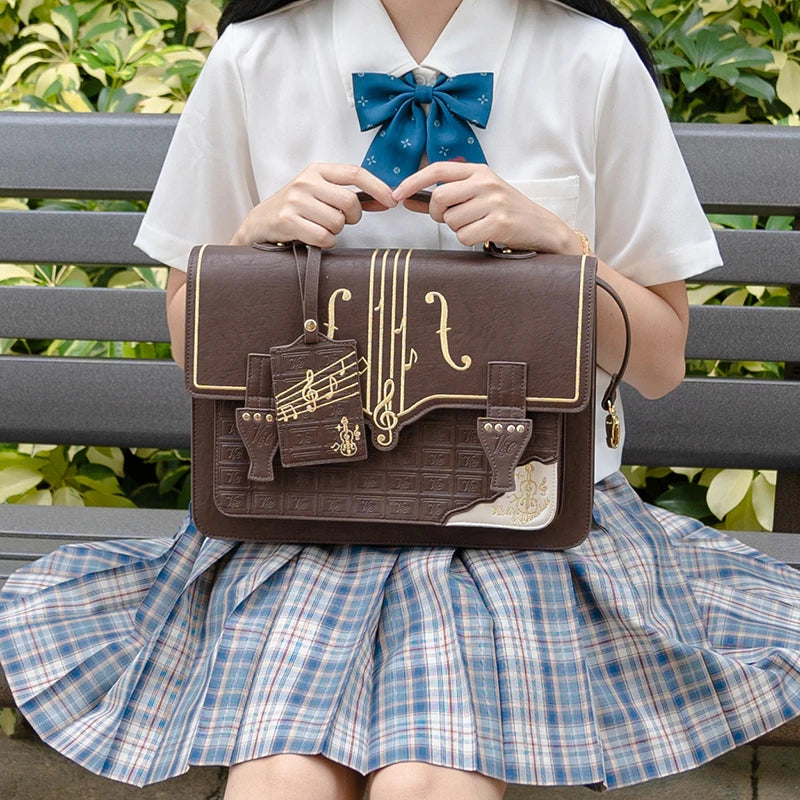JIAERDI Harajuku Kawaii Handbag Women Harajuku Lolita Briefcase Backpack Jk Student Bag Japanese Shoulder Messenger Bags Y2k