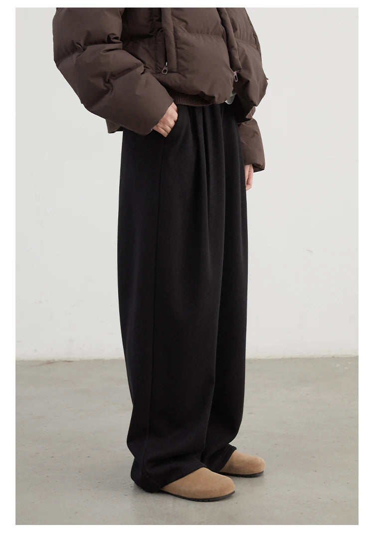 Women's High-Waisted Pleated Wide-Leg Trousers