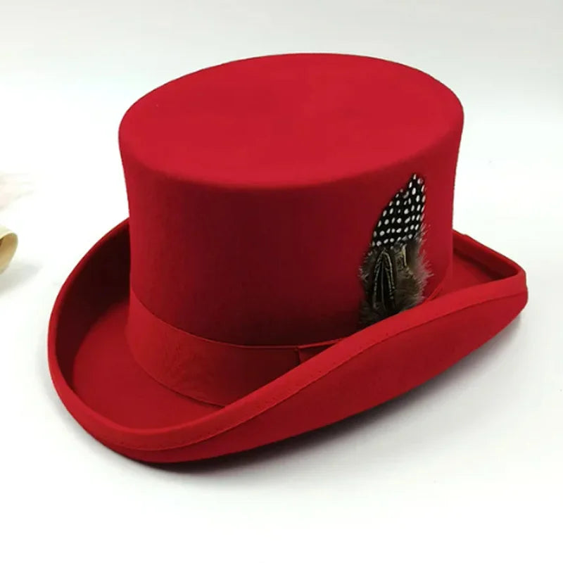 Men's Classic Wool Top Hat | Gentleman Magician Style