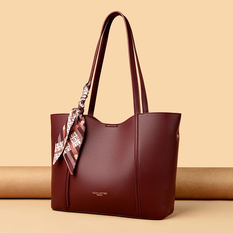 Genuine Brand Women Tote Bag High Quality Soft Leather Large Ladies Shoulder Crossbody Bag Luxury Female Shopping Handbag A Main