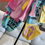 Women's Patchwork Denim Harem Pants | Streetwear