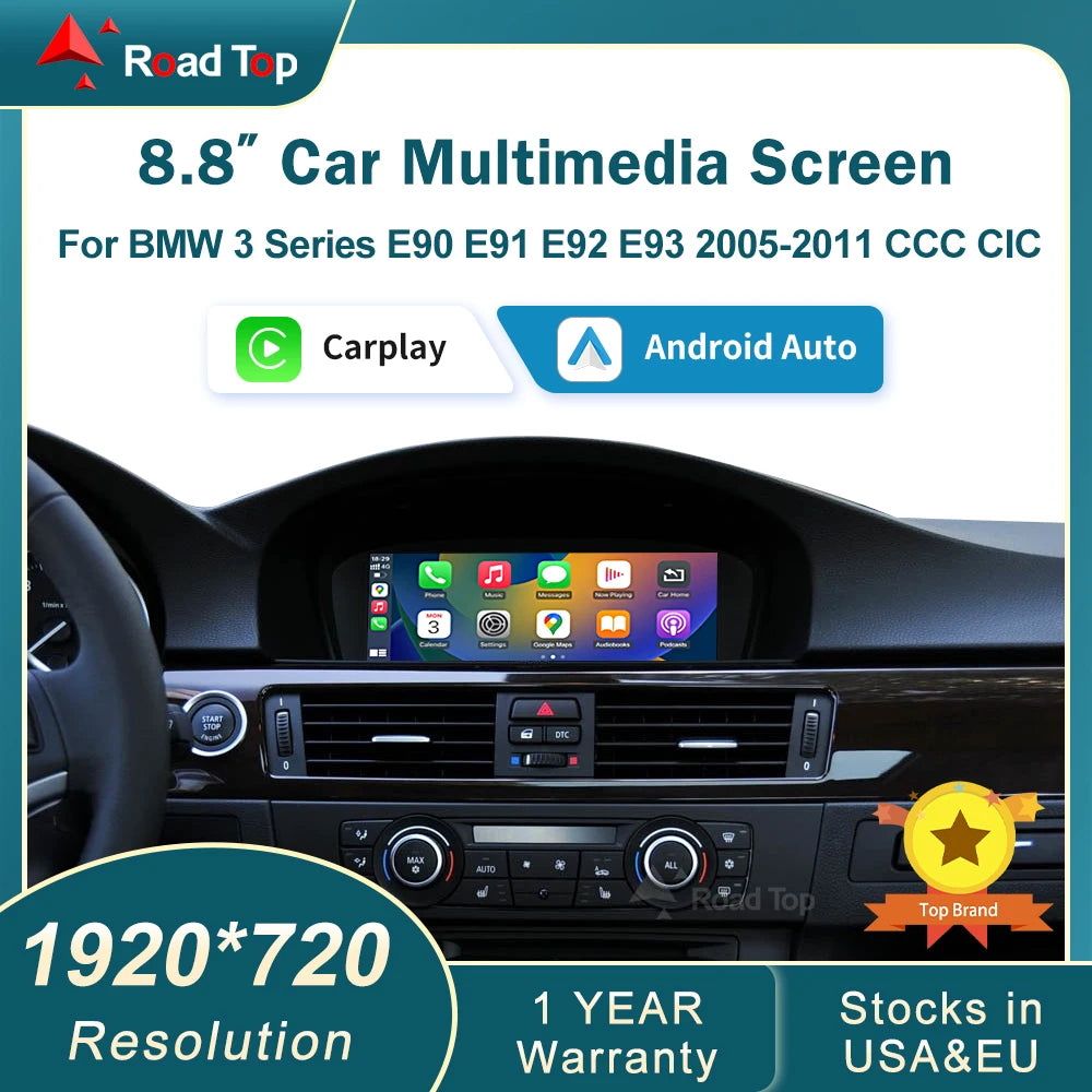 8.8'' Wireless CarPlay & Android Auto for BMW 3/5 Series – CCC & CIC Multimedia Screen