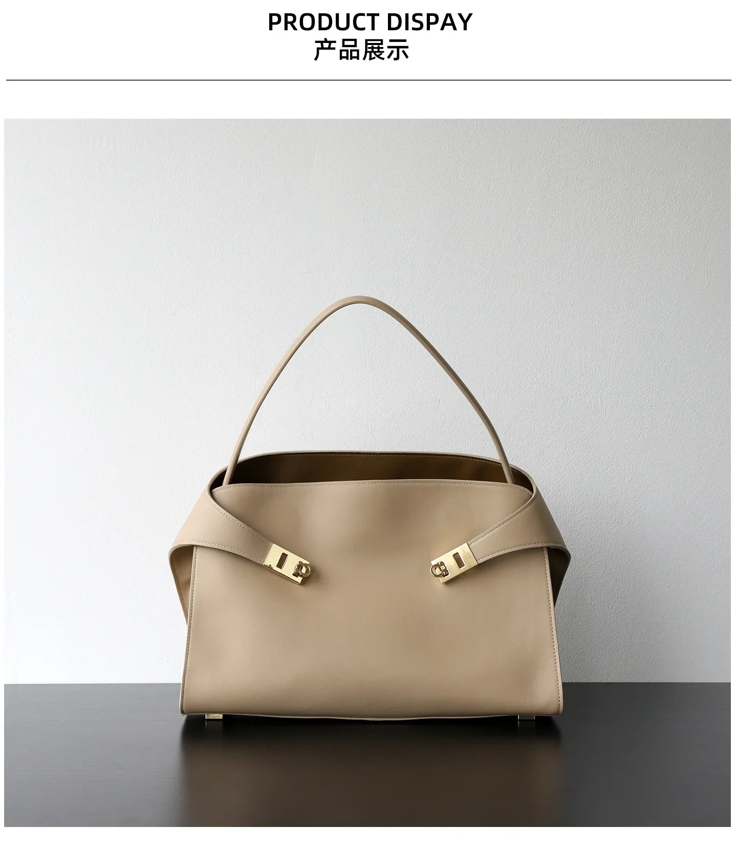 Niche Light Luxury High-end Leather Large-capacity First-layer Cowhide Women's Handbag Tote Bag Commuter Leisure Versatile