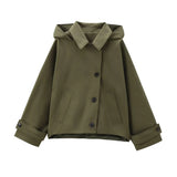 European Style Hooded Trench Jacket