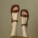 Women's Low-Heel Buckle Strap Sandals