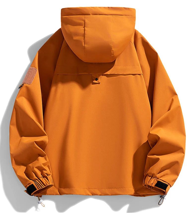 Men's Hooded Windbreaker Zip Jacket – Cargo Style