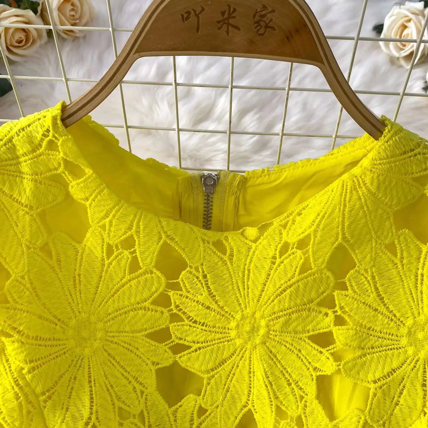 Elegant Crochet Embroidery 2-Piece Set