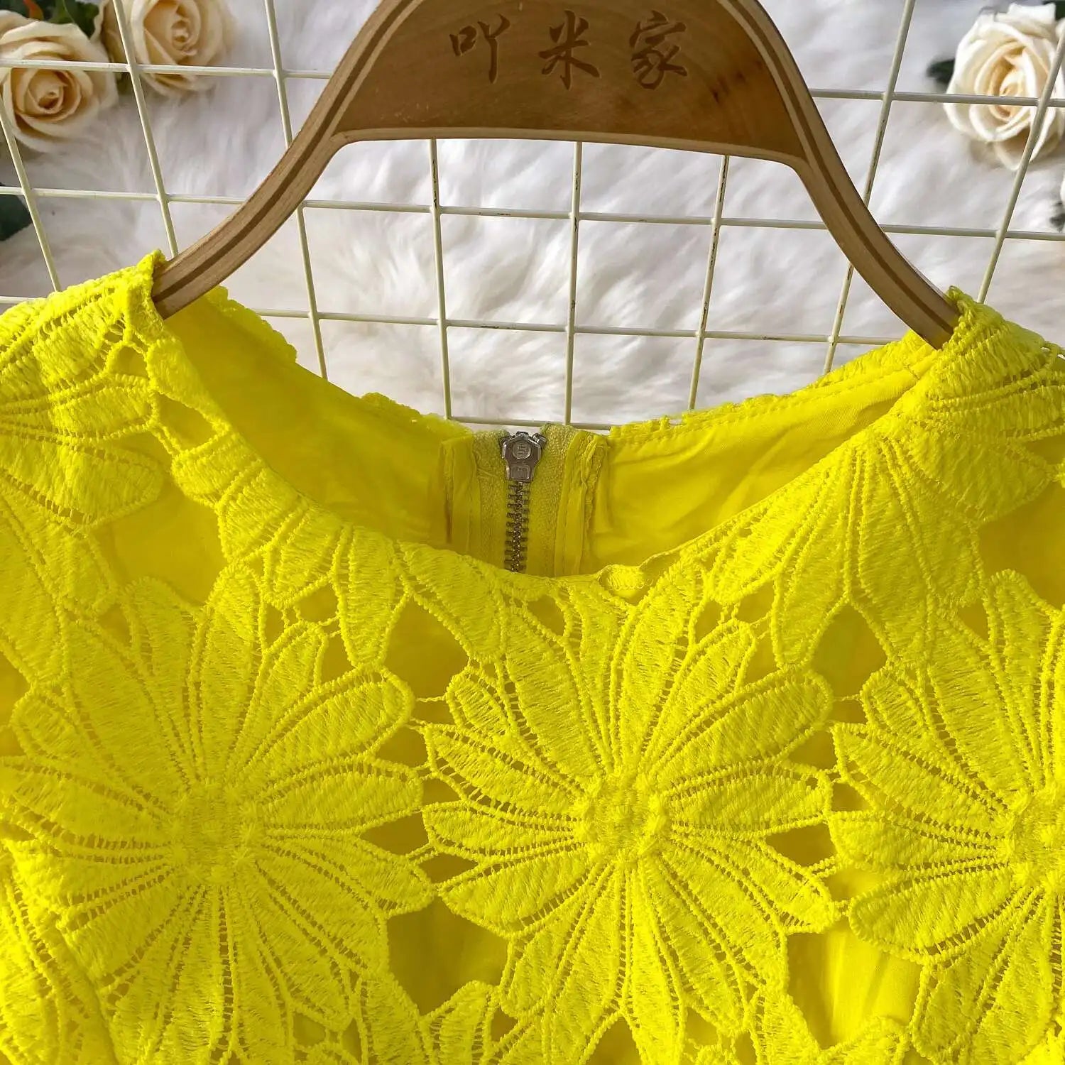 Elegant Crochet Embroidery 2-Piece Set