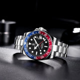 PAGANI DESIGN 40mm Automatic GMT Wristwatch Stainless Steel Waterproof Men Watch Top Brand Mechanical sports Watches Men PD-1662