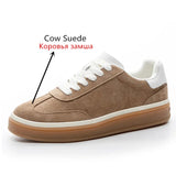 MORAZORA Women's Genuine Leather Platform Sneakers