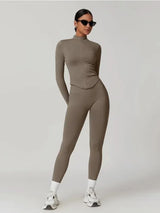 Performance Quarter-Zip Crop Top