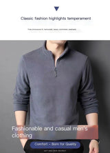 Men’s Fleece Half-Zip Stand-Collar Sweatshirt