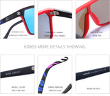 KDEAM One-piece Shape Men Sunglasses Polarized Elastic Paint Surface Sun Glasses Women Suitable Long-lasting Goggles Cat.3