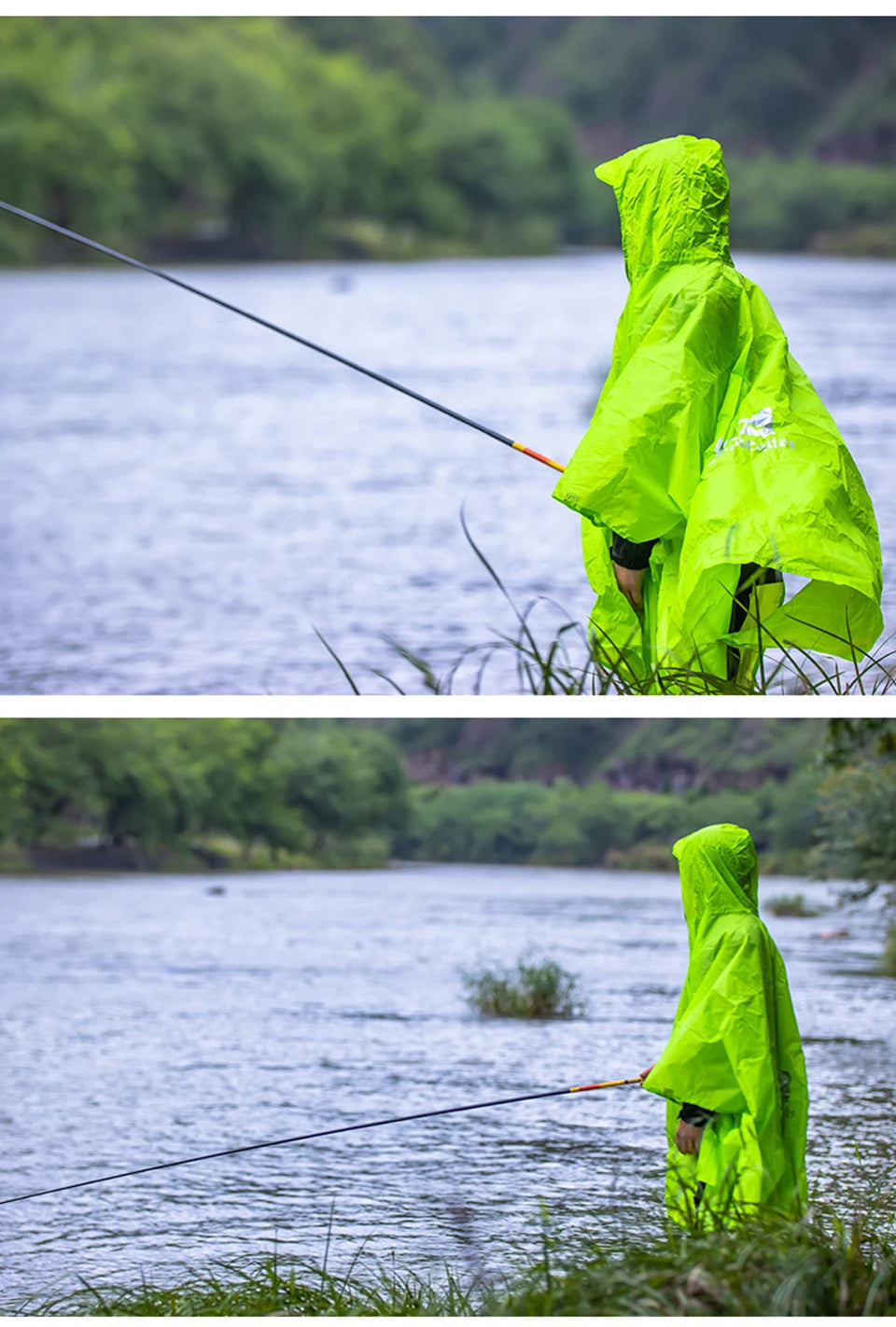 3-in-1 Waterproof Rain Poncho | Hooded Outdoor Rainwear
