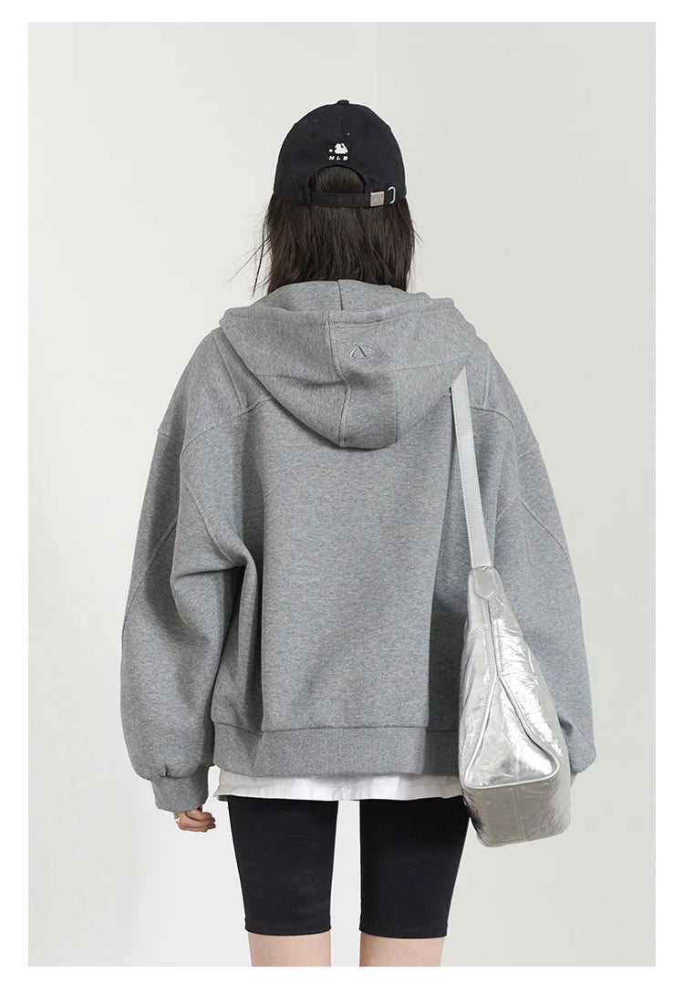 Women’s Relaxed Cotton-Blend Drawstring Hoodie