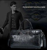 2024 New Cow Genuine Alligator Leather Travel Bags Luxury Men Large Capacity Portable Male Shoulder Bags Brand Travel Duffle Bag