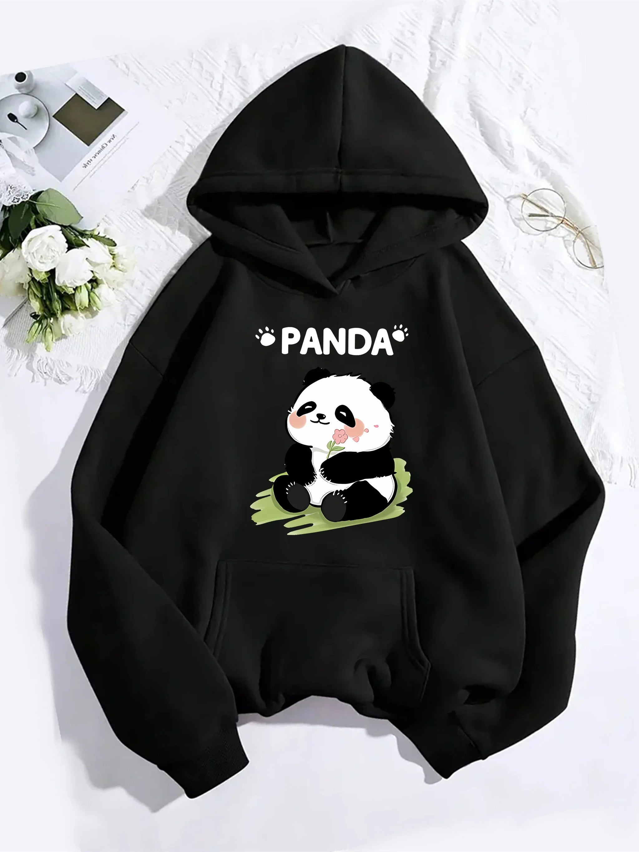 Cute Cartoon Panda Hoodie – Cozy Autumn/Winter Casual Sweatshirt