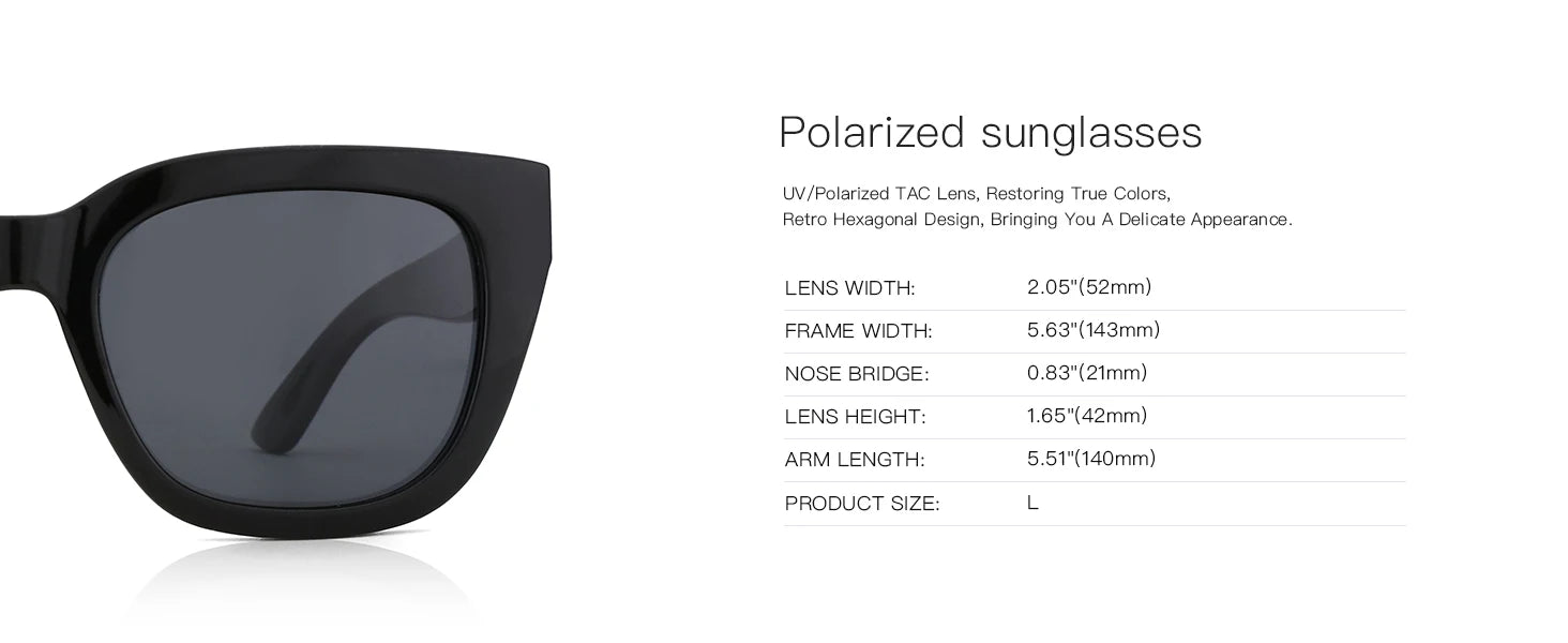ZENOTTIC Retro Square Polarized Sunglasses for Women Vintage Sun Glasses UV400 Protection Trendy Shades Fashion Style