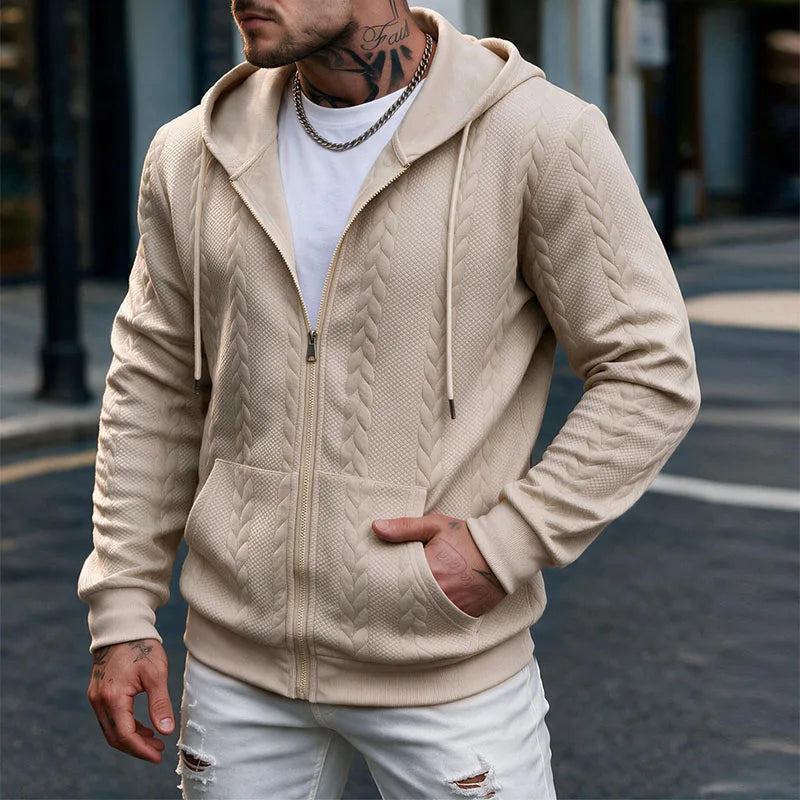 Men's Knit Zip-Up Hoodie