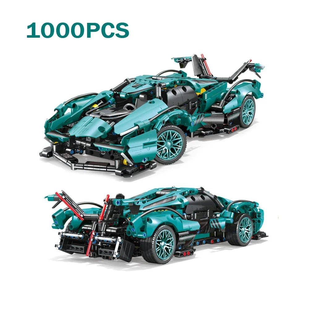 Creative DIY Racing Car Model Building Bricks Kit Advanced MOC Construction Toys for Adults Boys Girls Holiday Gift Idea