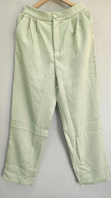 Women Green Bowknot Wide-leg Pant Suits Chic Solid Sleeveless Lace Up Slim Fit Long Pant Sets 2026 Lady Daily Street Outfits New
