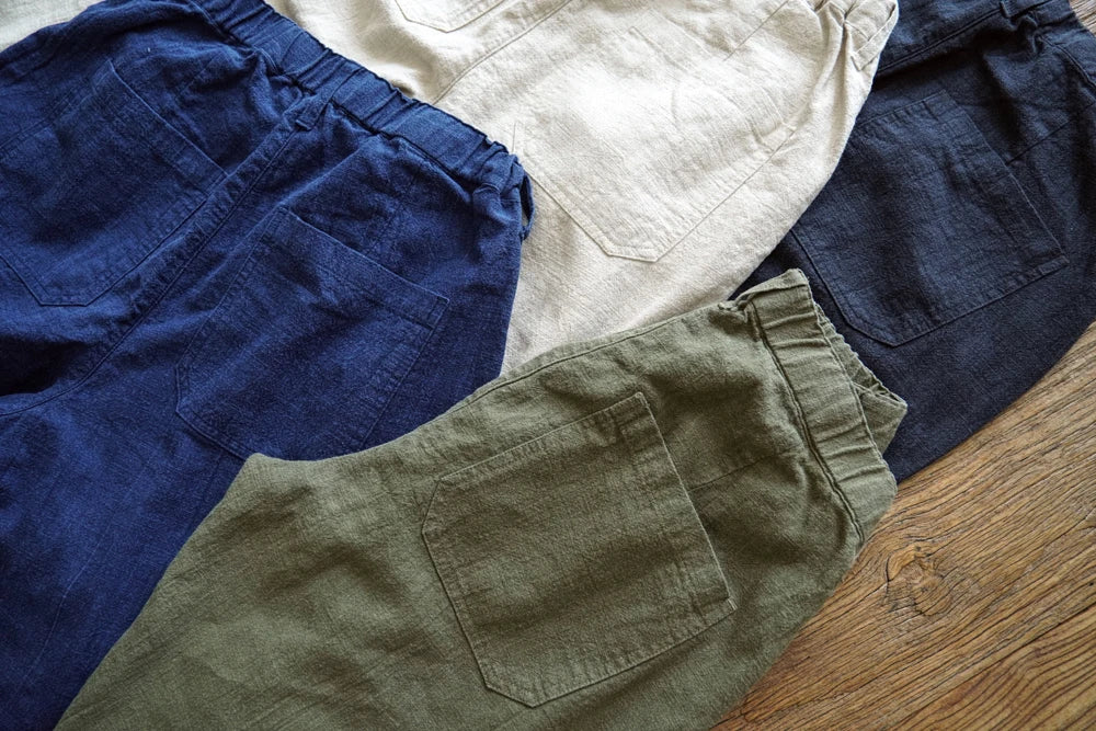 Men's Ramie Cotton Relaxed Summer Pants