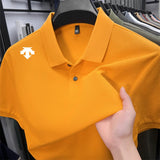 Men's Luxury Cotton Polo | Geometric Print Summer Shirt