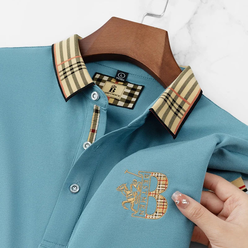 Men's Embroidered Polo Shirt – Breathable Summer Style