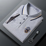 Men's Embroidered Polo Shirt – Casual Short Sleeve Top