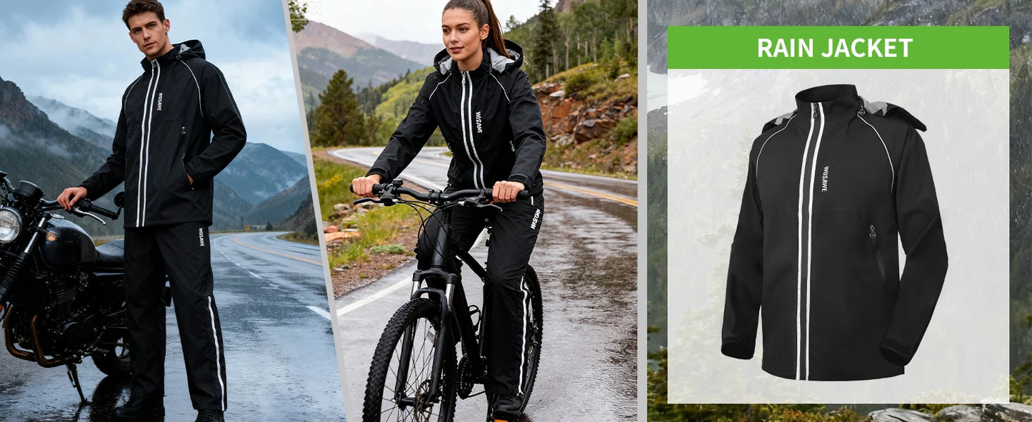 WOSAWE All-Weather Riding Rain Suit – Jacket & Pants