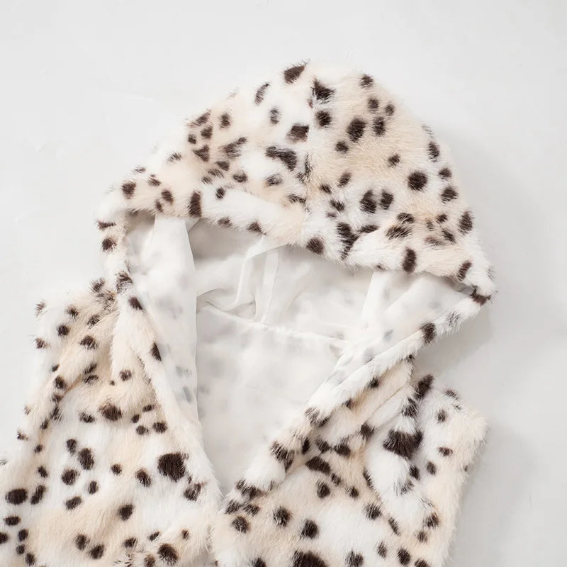 Faux Fur Hooded Scarf & Balaclava Hat