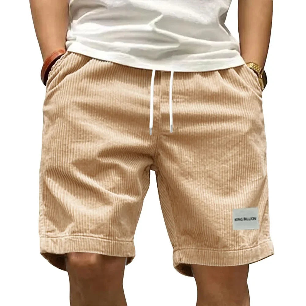 Men's Cotton Cargo Shorts with Elastic Waist