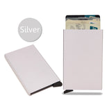 Rfid Smart Wallet Card Holder Metal Thin Slim Men Women Wallets Pop Up Minimalist Wallet Small Black Purse Vallet Walets for Men