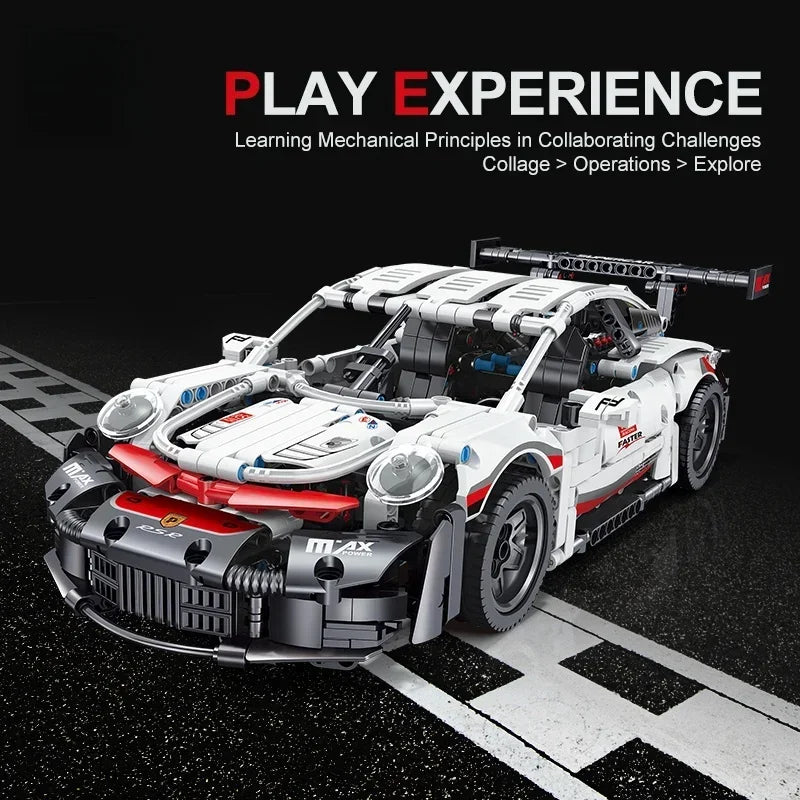 Creative DIY Racing Car Model Building Bricks Kit Advanced MOC Construction Toys for Adults Boys Girls Holiday Gift Idea