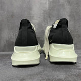Men's Platform Heels Shoes Leather Women Canvas Luxury Jumbo Lace Up High Street Autumn Flats Black Sneakers